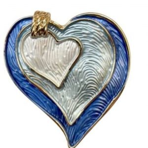 Magnetic Brooch – Blue Heart